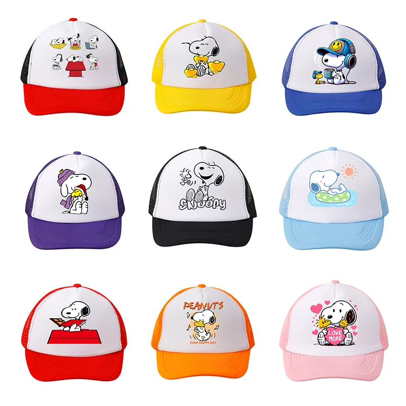 

Snoopy Baseball Cap Summer Sweat Wicking Breathable Sun Hat Cute Cartoon Anime Pattern Baseball Cap Children's Birthday Gift