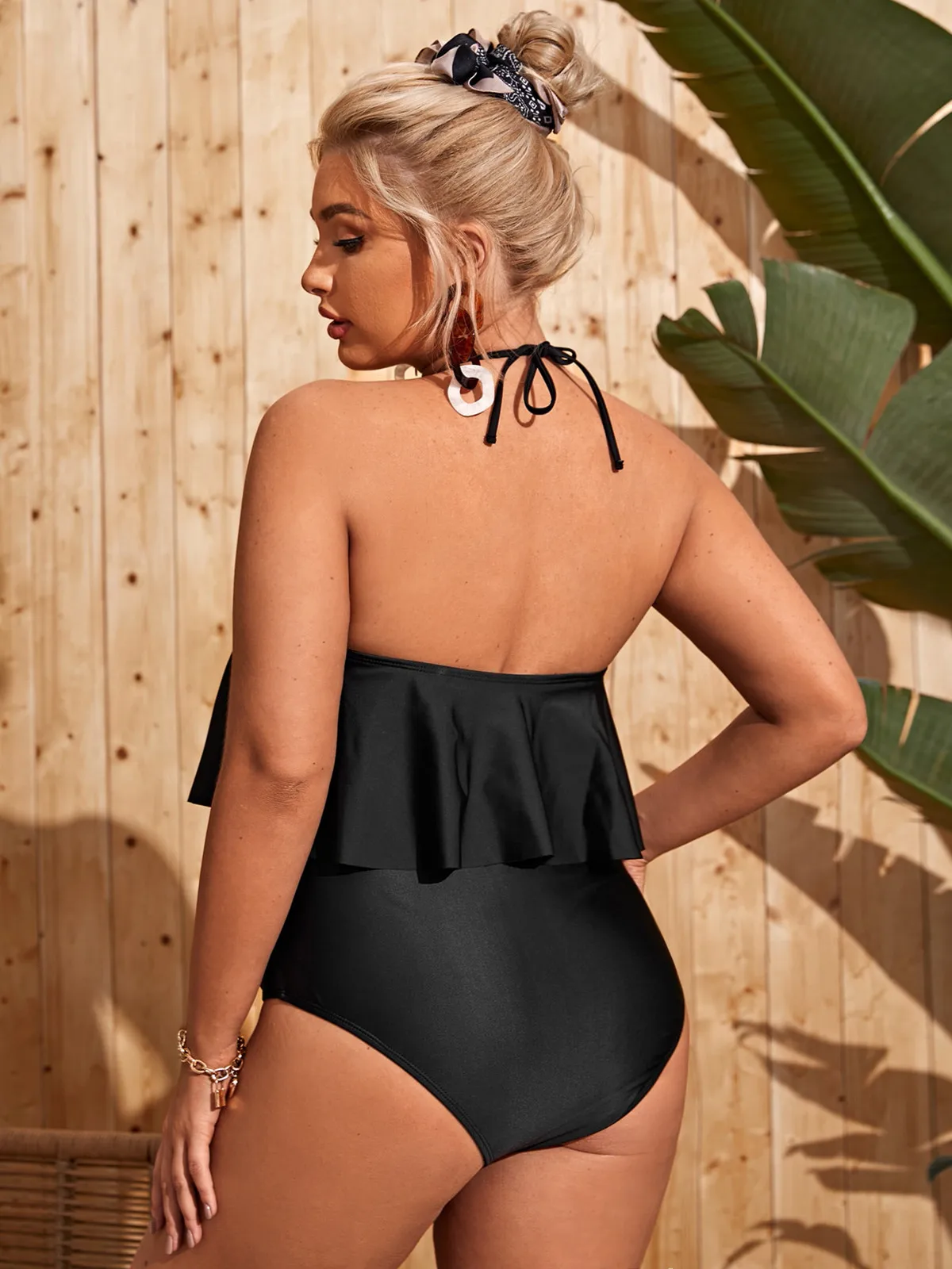 Plus Size Swimwear Women Tankini 2023 Sexy Bikini One Piece Swimsuit Large Big Size Swimming Bathing Suit Beachwear Monokini 4XL