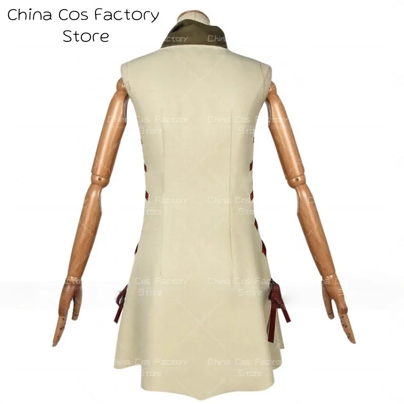 Anime Ogawa Yuzuriha Cosplay Costume Scarf Full Set Khaki Dress Uniform Women Outfit Halloween Carnival Party Suits Roleplay