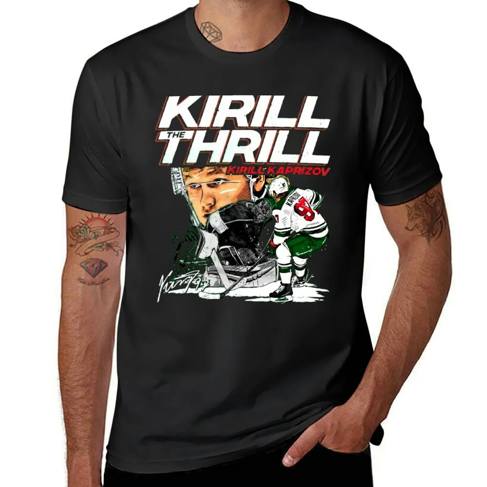 

Kirill Kaprizov T-Shirt tees customizeds vintage hippie clothes men clothings