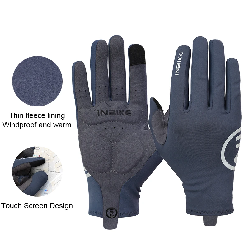 INBIKE Herbst Winter Thermische Fahrrad Handschuhe Touchscreen Männer Frauen MTB Rennrad Handschuhe Sport Fitness Outdoor Radfahren Handschuhe