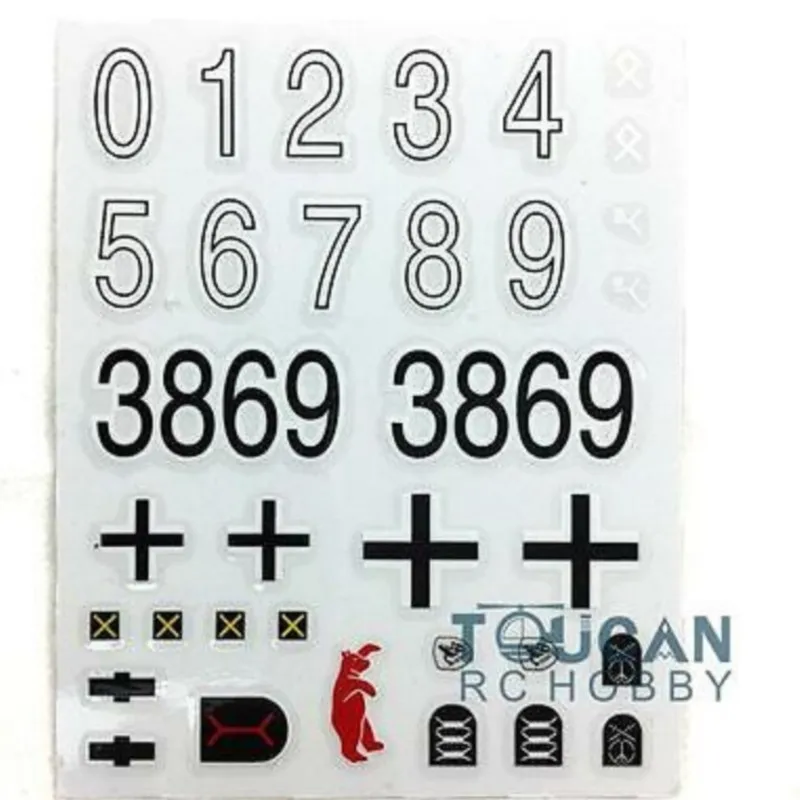 HENG LONG 1/16 Scale RC Tank German Jagdpanther 3869 Decal Sticker Accessory Decoration Parts TH00332