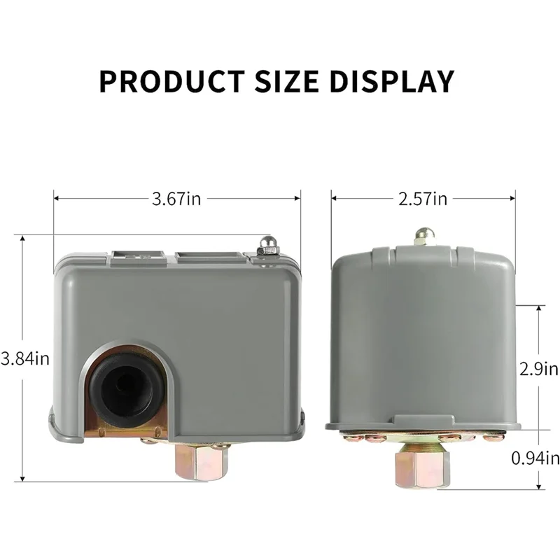 1Pc Pessure Switch for Well Pump, 30-50Psi Water Pressure Switch, 1/4In Female NPT Water Pump Pressure Control SwitchT98C