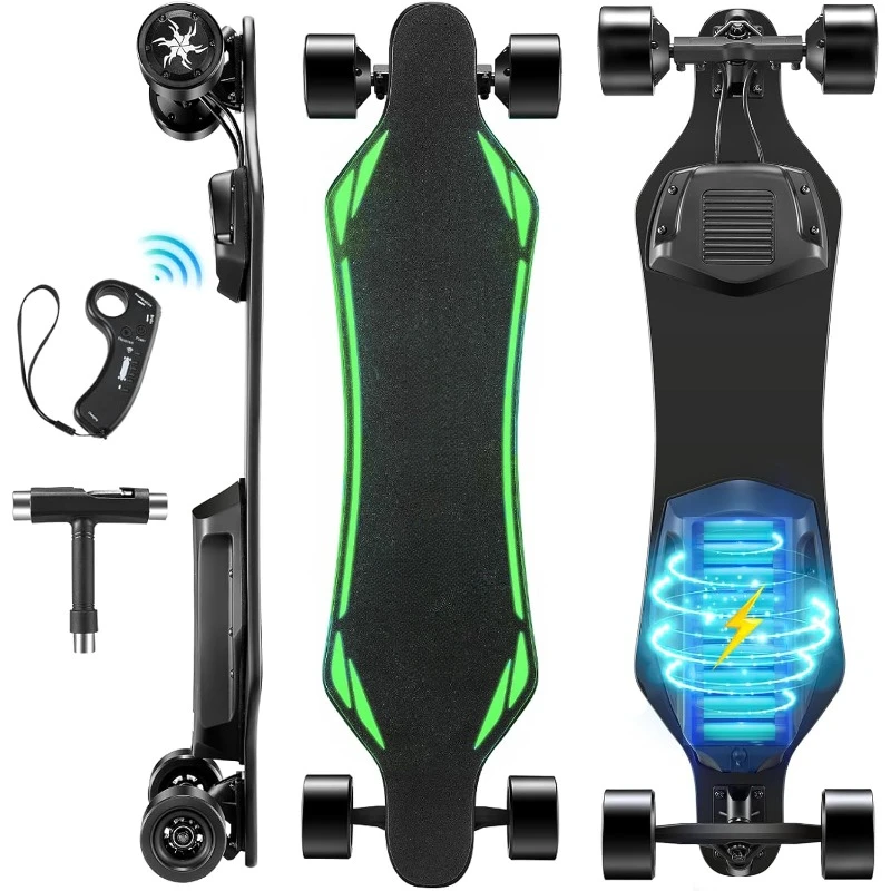 Electric Skateboards Glow in The Dark 1200W Powerful Motor 28MPH Top Speed 4/6AH Battery 16/28Miles Max RangeElectric Longboard