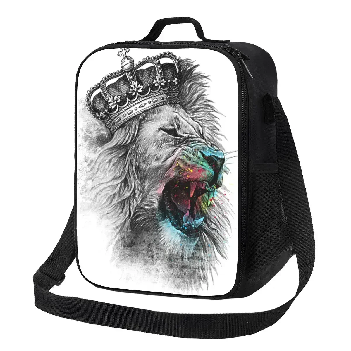

King Lion Thermal Insulated Lunch Bags Women Resuable Tote for Outdoor Picnic Storage Bento Food Box