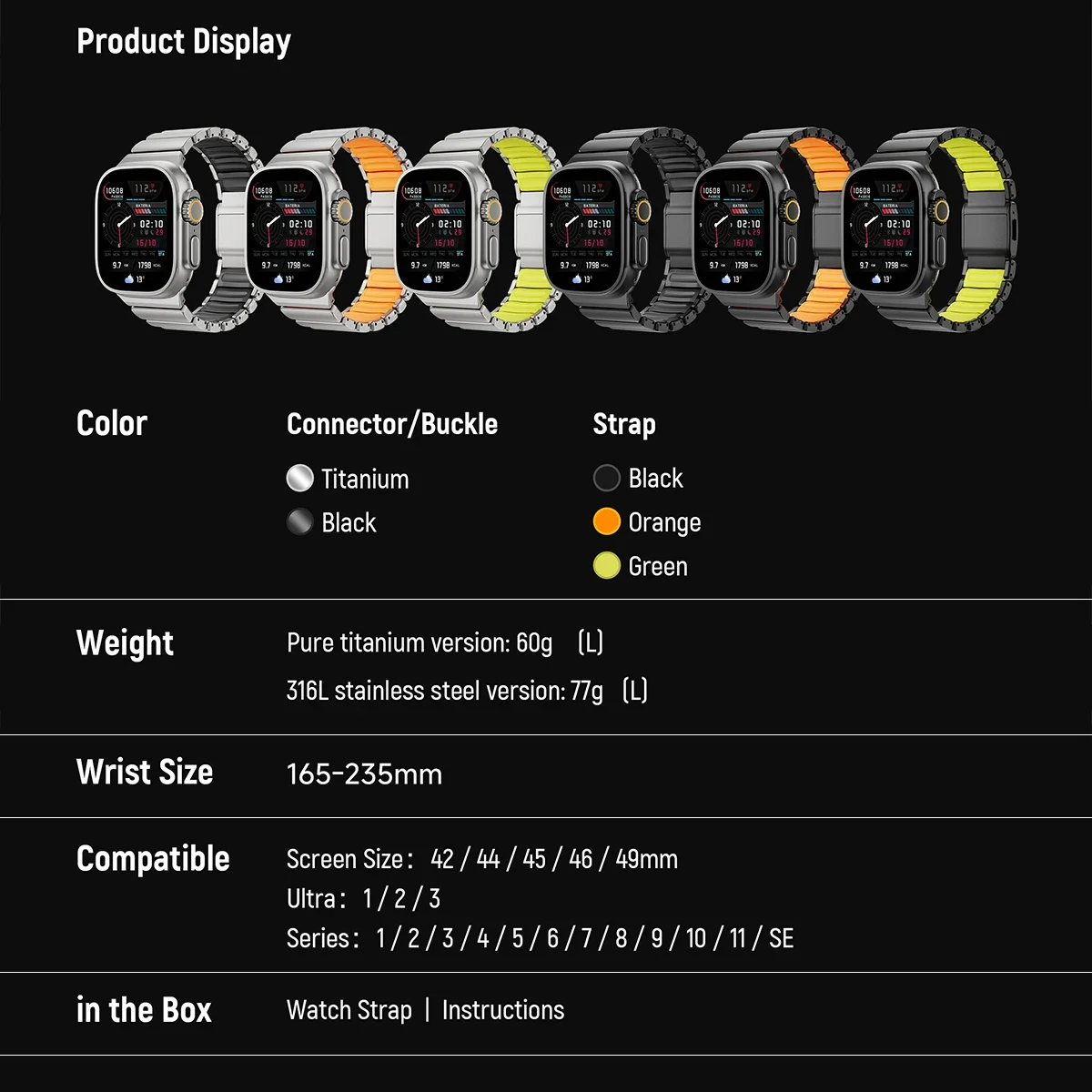 Silicone Magnetic Strap for Apple Watch Ultra 4/3/2 49mm Series 12/11/10 46mm Titanium Metal Band Iwatch 9 8 7 45mm SE3 44mm