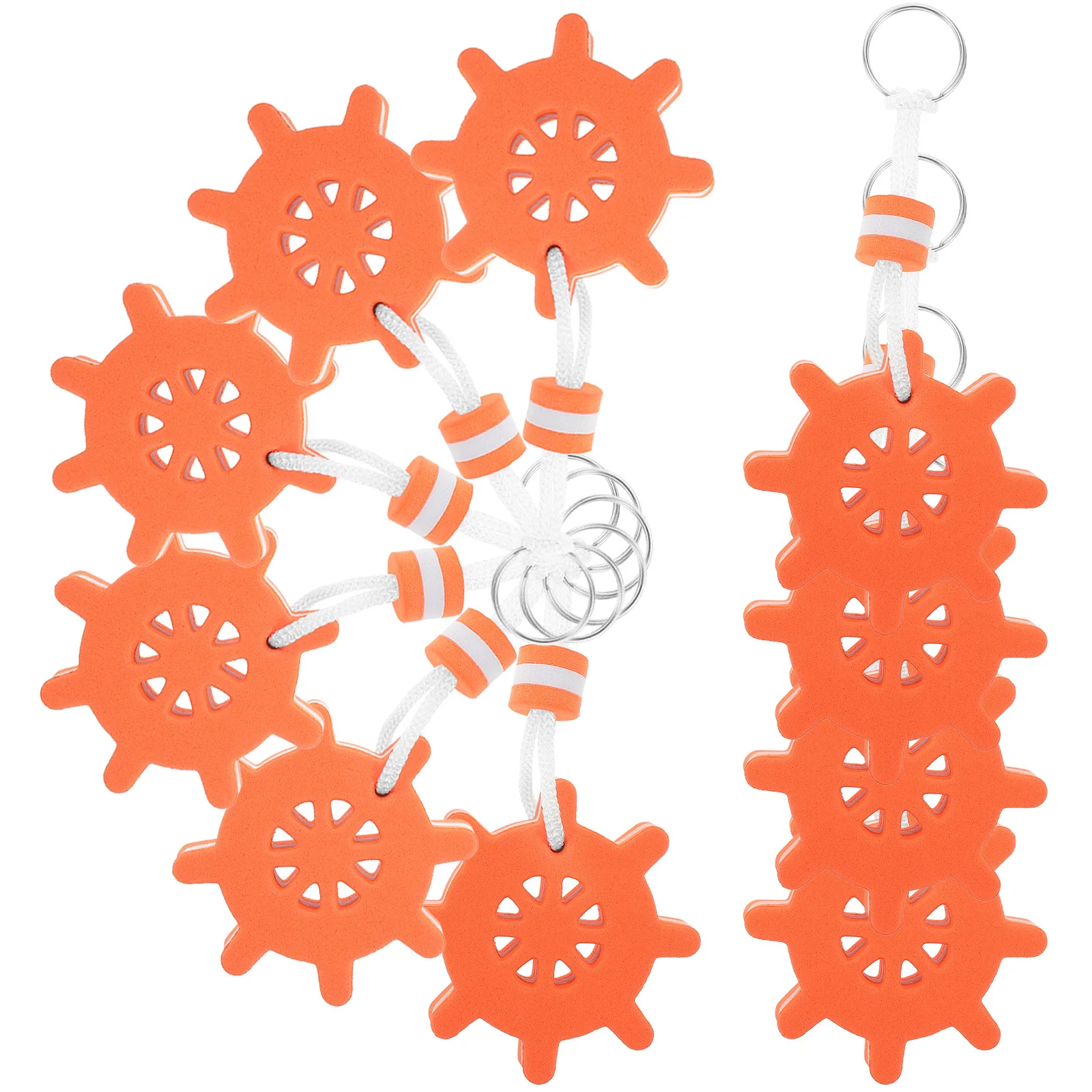 

10Pcs Floating Boat Keychain Waterproof Eva Foam Colorful Sponge Attachment for Boating Fishing Swimming Pools Surfing Sailing