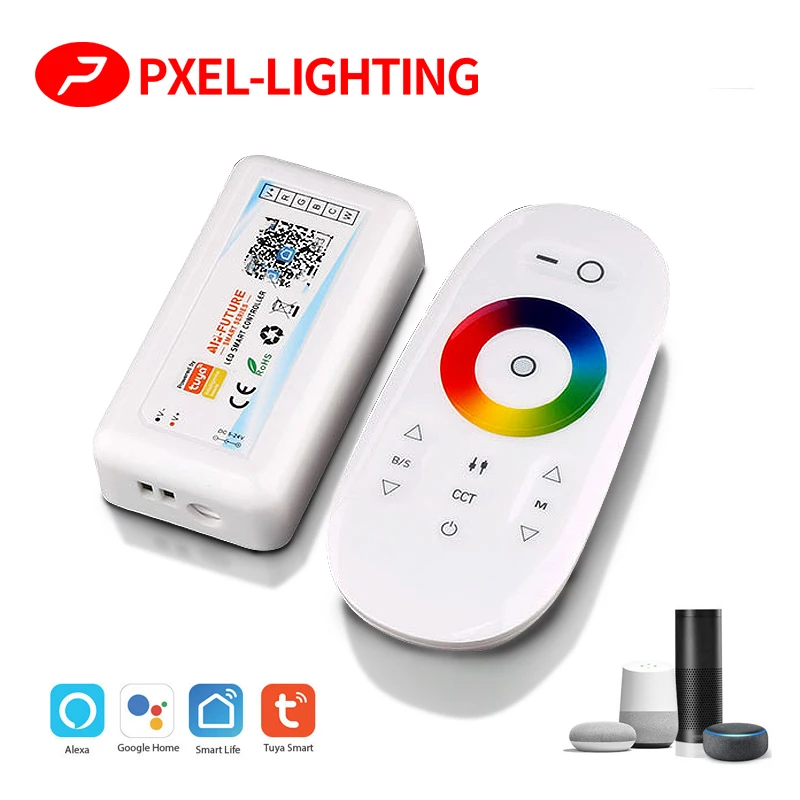 DC5-24V Tuya Wifi Wireless LED Controller Support iOs Android APP Alexa Google Voice Control for DIM CCT RGB RGBW RGBCCT Strip