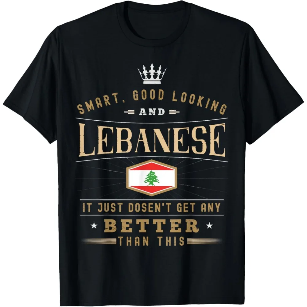 Lebanon Flag Cotton Graphic T Shirt Summer Casual Short Sleeve Tee For Men Women Proud Lebanese Patriotic Unisex Streetwear