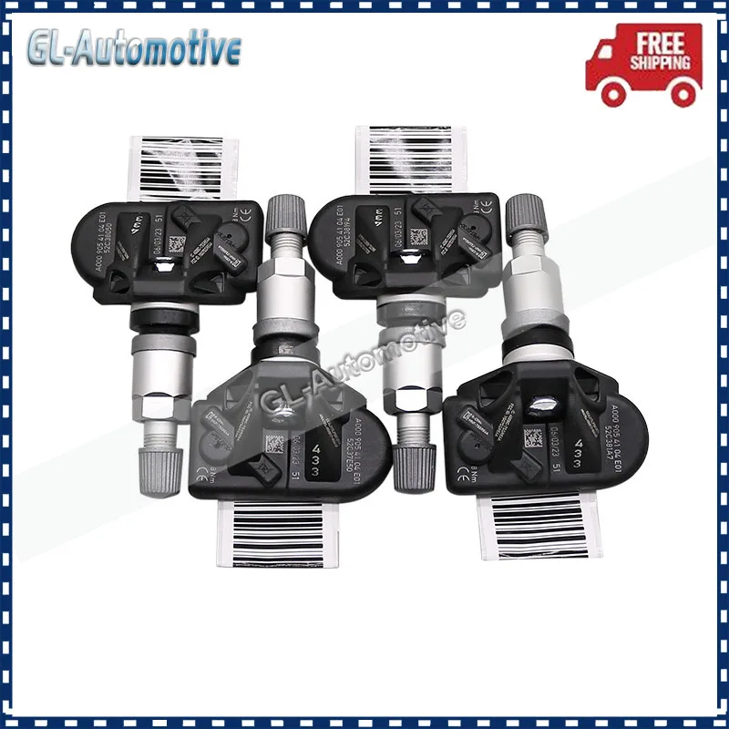 Set of (4) TPMS A0009054104 Tire Pressure Sensor for Mercedes-Benz CLA CLS E-Class GLS BMW 3 4 5 6 7 X3 X4 X5 X6 X7 Z4