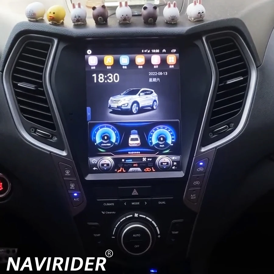 Multimedia Player Navigation Android 15 DVD QLED Screen For Hyundai Santa Fe IX45 2012-2017 GPS DSP Car Radio Carplay Head Unit