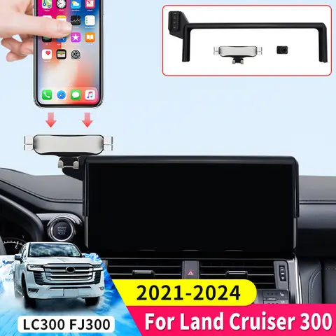 도요타 랜드 크루저 300 2021-2024 자동차 전용 전화 거치대, LC300 FJ300 인테리어 브래킷 수정 액세서리 튜닝