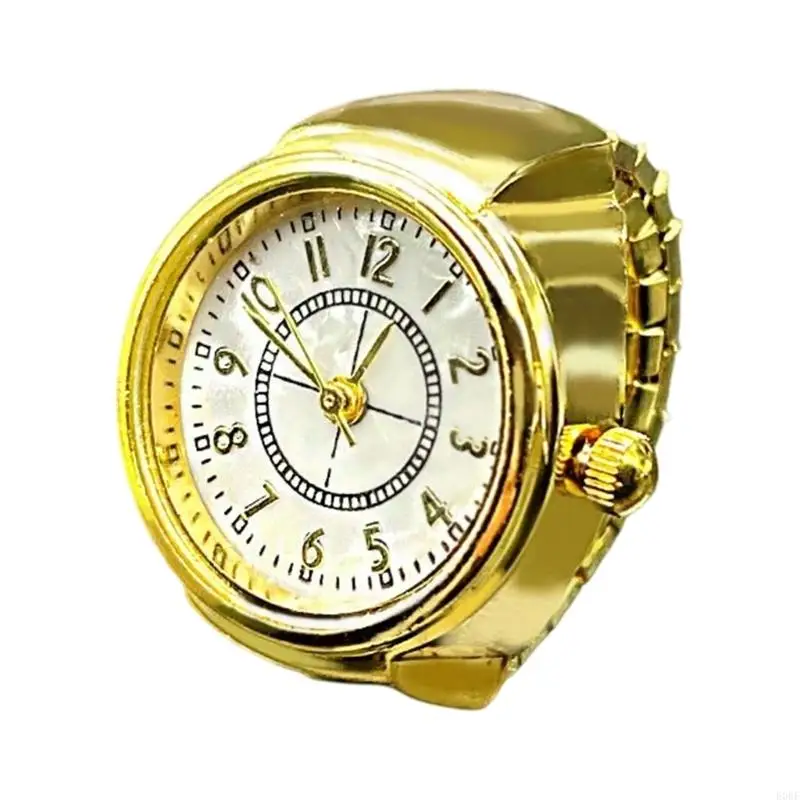 Finger Watch Ring with Metallic Finish for Commute Looks and Casual Wear E0BF