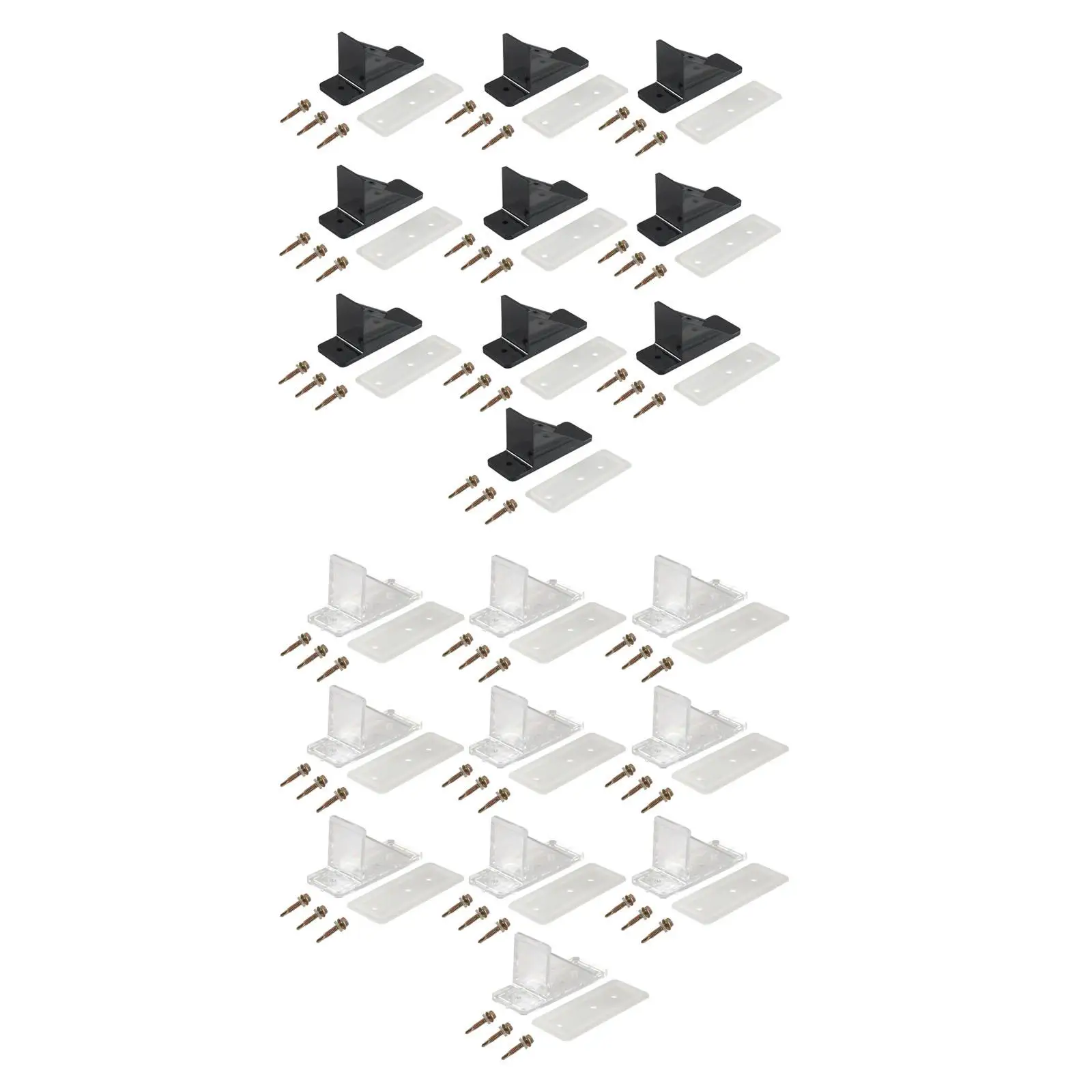 10Pcs Generic Snow Guards with Seal Gasket Gutter Guards for Roofing