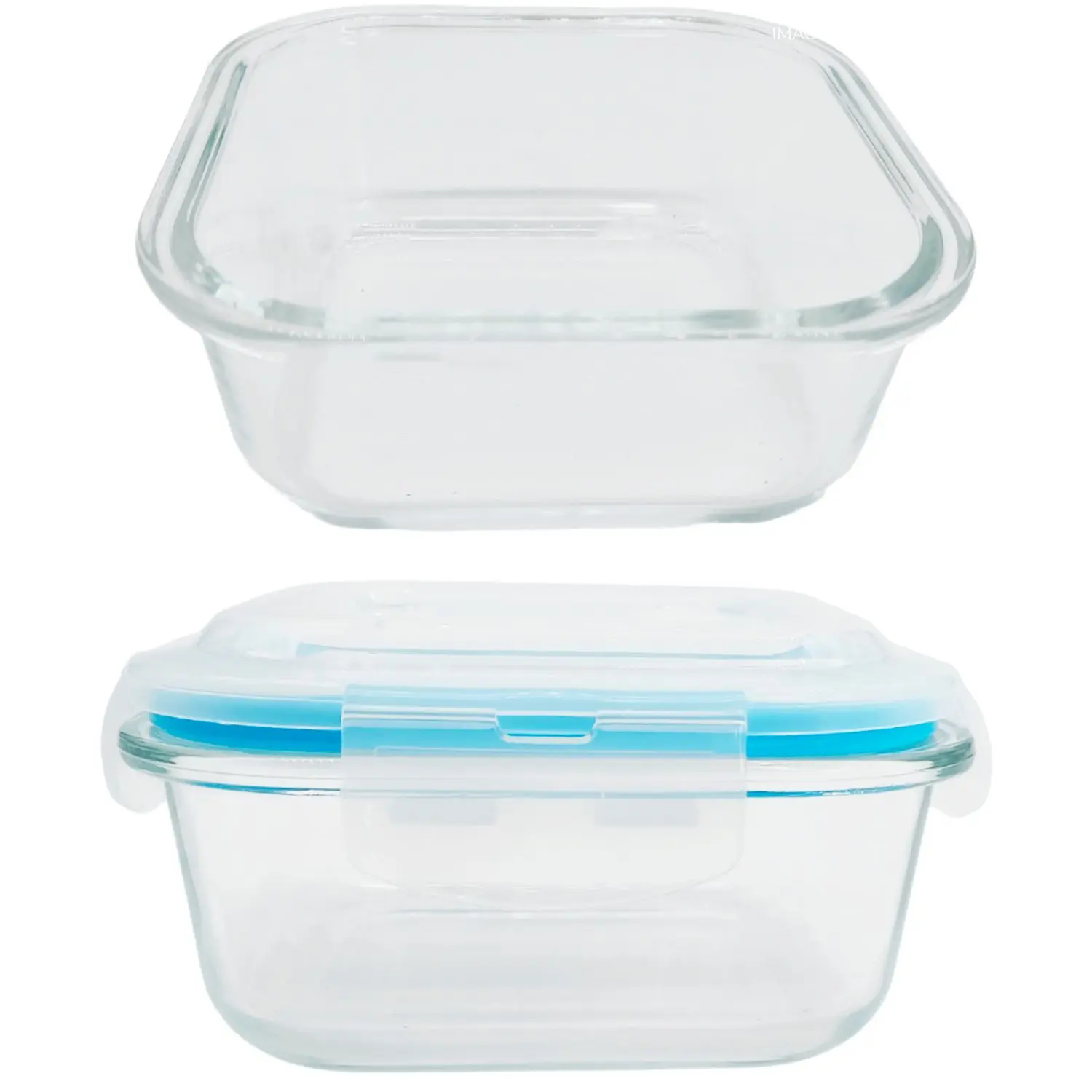 Glass Marmit Pot Hermetic Lid Anti-Leaving Square and Rectangular Food Storage Refrigerator and Microwave