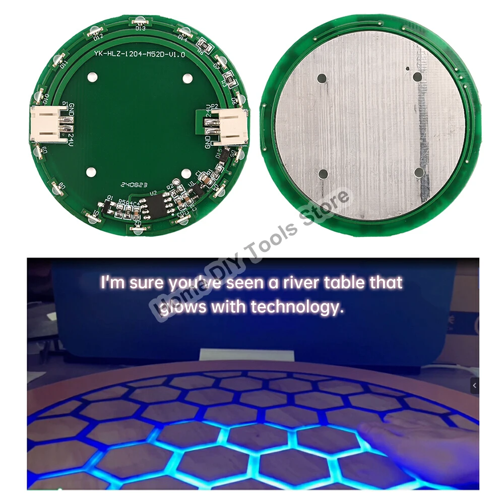 

DC 24V 5A Touch Sensitive LED Light-emitting Module Creative Touch DIY Desktop River Light Festive Atmosphere Floor Lamp
