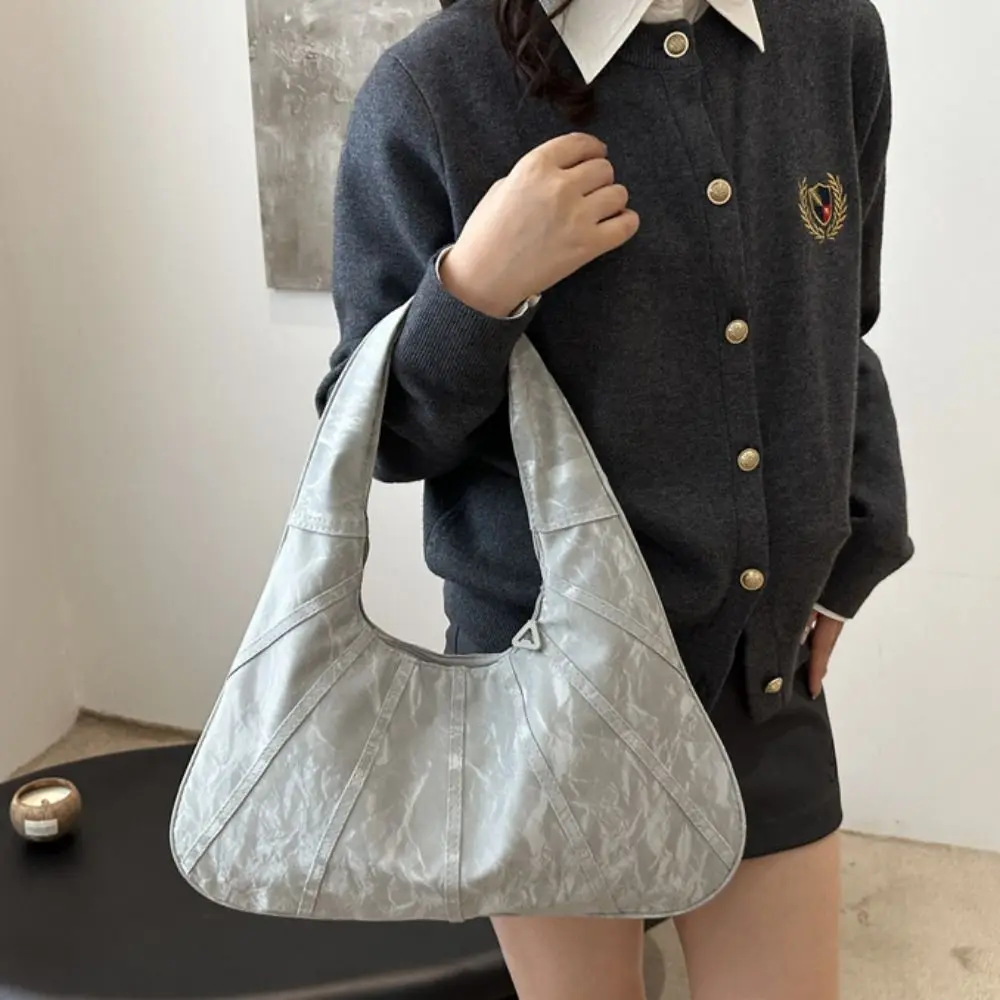 

Casual Shoulder Bag Vintage Hobo Bag Large Capacity Fashionable Underarm Bag Minority Design Handbag Crescent Bag Girls