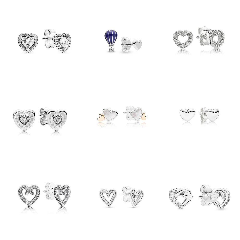 

Новые серебряные серьги серии «Сердце», в стиле «Сердца, переплетенные друг в друга», благородные серьги-сердца, модные серьги, персонализированные женские аксессуары