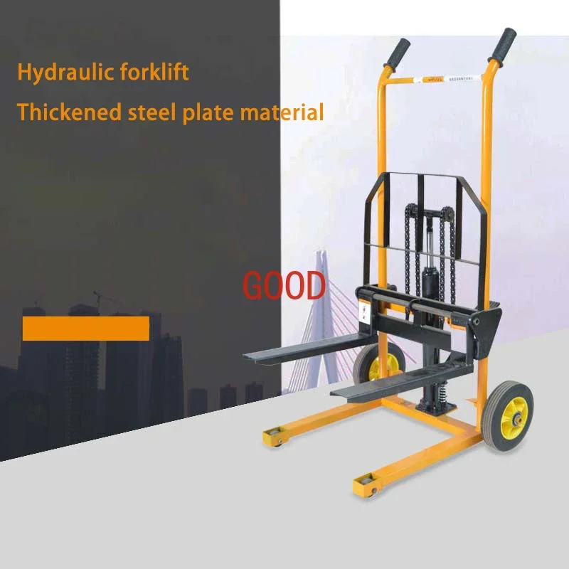 Small Hydraulic Manual Forklift Miniature Manual Stacker Lightweight Household Loading And Unloading Truck Lifting Truck 200kg