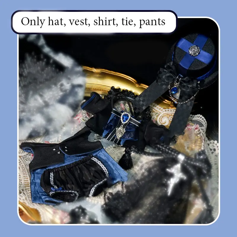 20cm Plush Toy Doll Clothes Gemstone Gentleman Costume Elegant Dress Top Hat Eunuch Set Men\'s And Women\'s Birthday Gifts