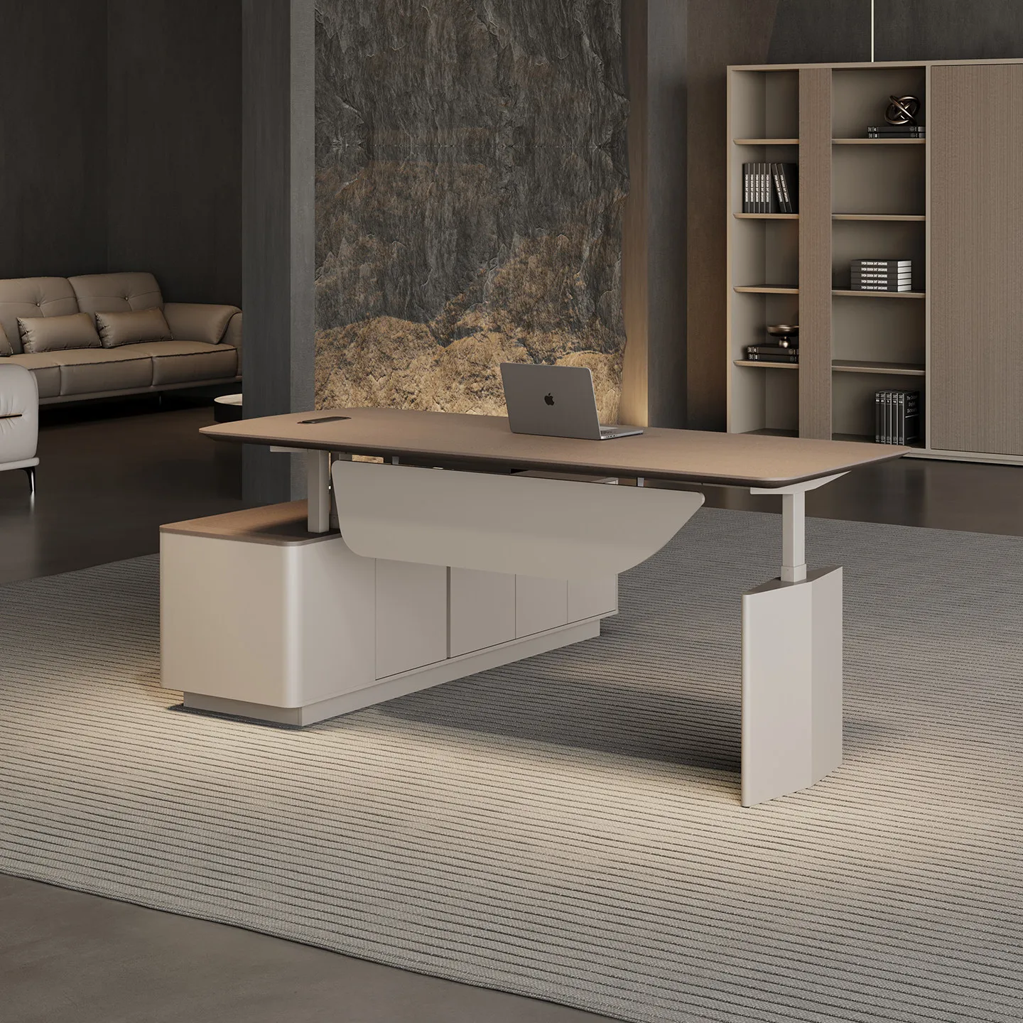 Minimalist Display Office Desk Reception Space Saving Nordic European Aesthetic Office Desk House Design Ufficio LoungeFurniture