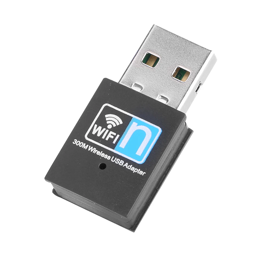 

Мини-адаптер Wi-Fi USB 2.0 300 Мбит/с, стабильный сигнал, высокоскоростная беспроводная сетевая карта Plug and Play для настольных ПК и ноутбуков