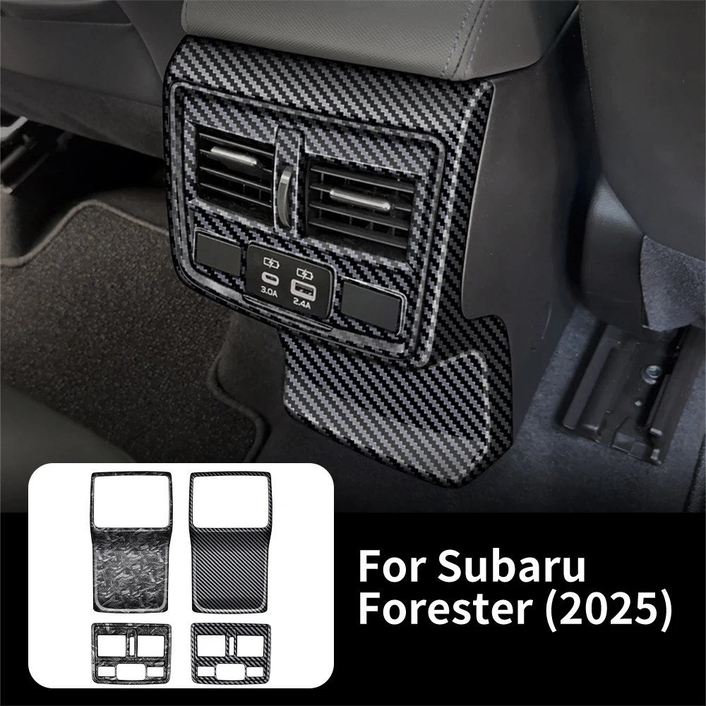 For Subaru Forester 2025 ABS Carbon Fiber Forged Carbon Style LHD Car Front Reading Light Panel Sticker Interior Accessories