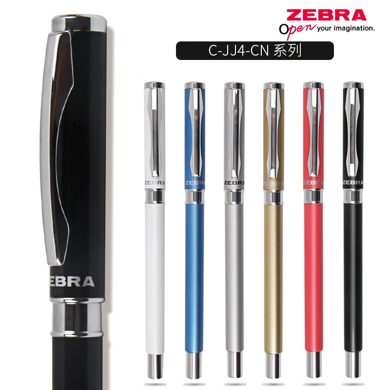 

1Pcs ZEBRA Gel Pen C-JJ4-CN Metal Barrel Student Exam Black Ballpoint Pen 0.5mm Bullet Tip Office Signature Pen Writing Supplies