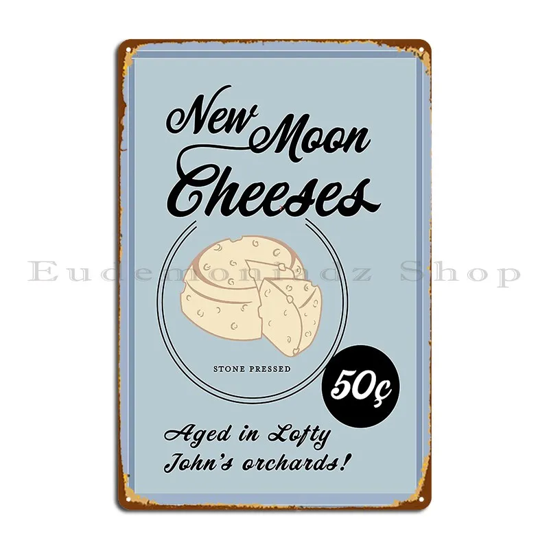 New Moon Cheese Vintage Ad Emily Of New Moon Metal Sign Bar Garage Printing Custom Garage Decoration Tin Sign Poster