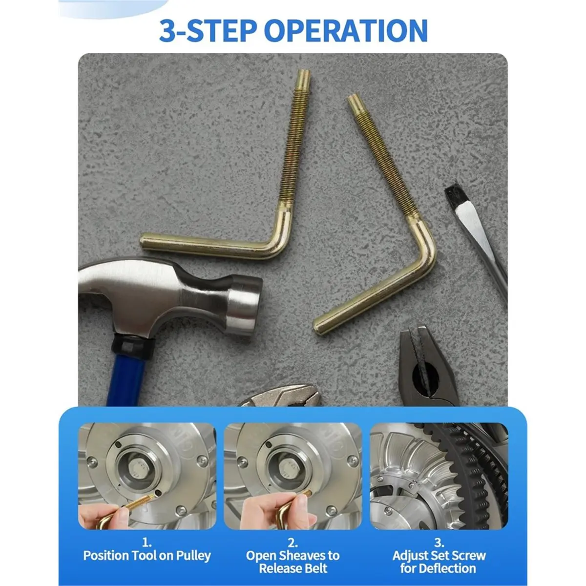 4 PCS Clutch Drive Belt Removal Tool for RZR RZR-4 XP Turbo RS1 Ranger XP 1000 Replace 2875911