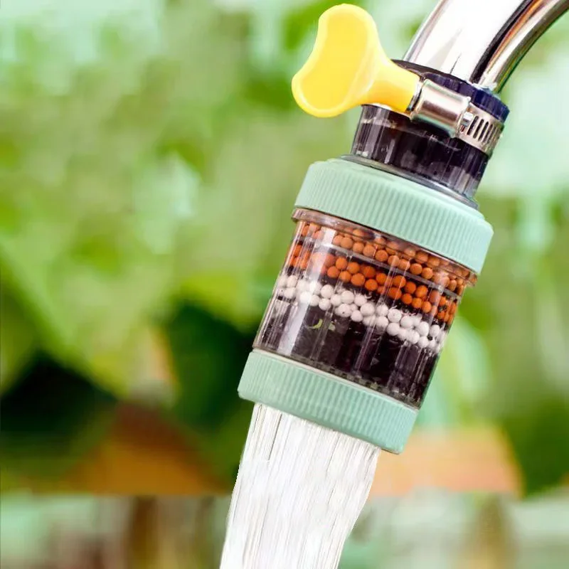 Universal Kitchen Faucet Water Filter 6-Layer Filtration Splash-Proof Purifier Tap Extension Adapter