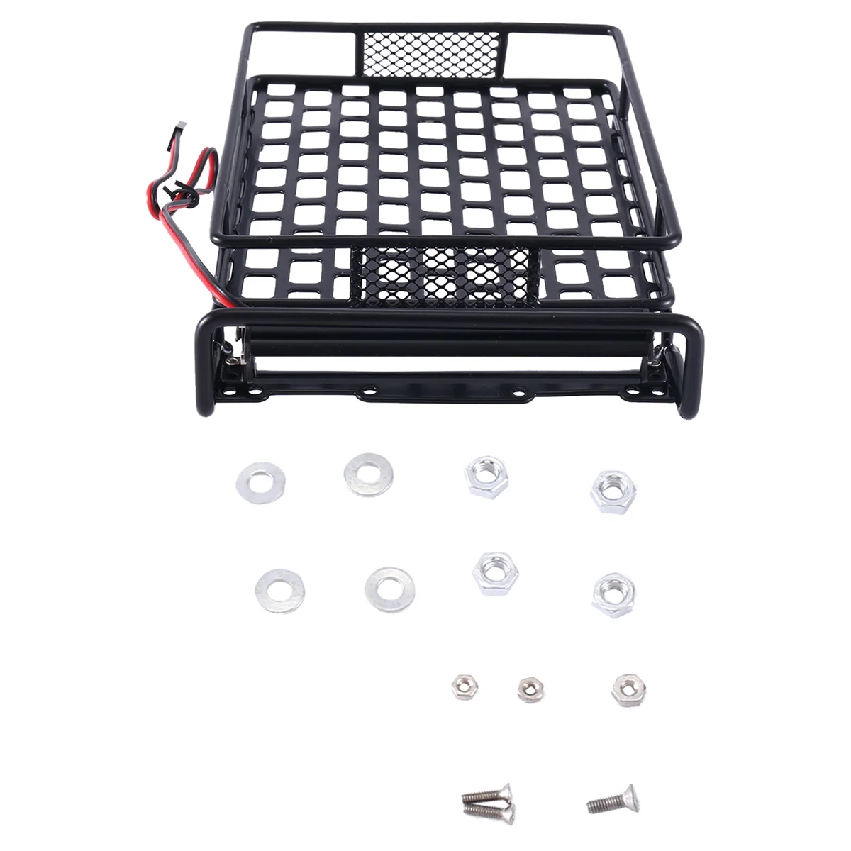 

Metal 170X110Mm Luggage Carrier Roof Rack with LED Lights for Tamiya CC01 CR01 RC4WD D90 Axial SCX10 1/10 RC Crawler Car_A83M