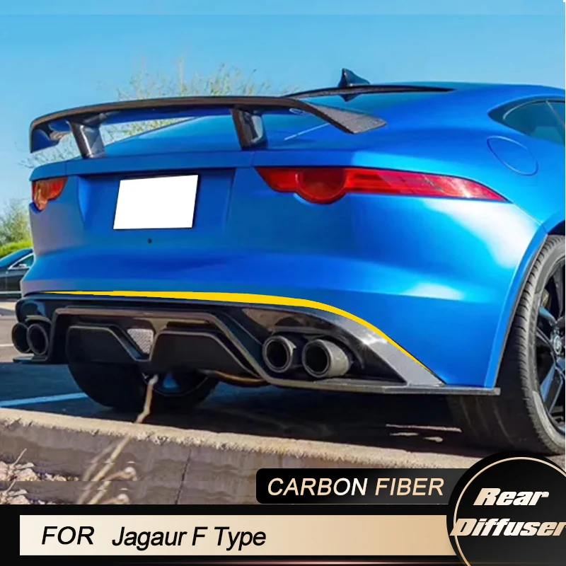 

Rear Bumper Diffuser Lip for Jagaur F Type Coupe Convertible 2-Door 2015-2017 Car Racing Rear Diffuser Protector Carbon Fiber