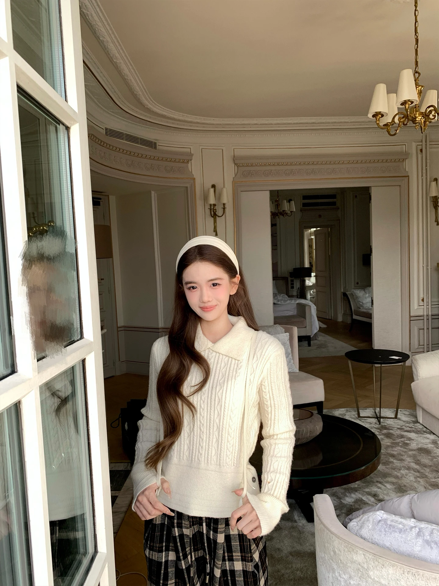 

Свитер Gyo из льняной ткани, молочно-белый, с узором Le, для женщин, весна-осень-зима, удлиненный, стандартный крой, эксклюзивно онлайн...