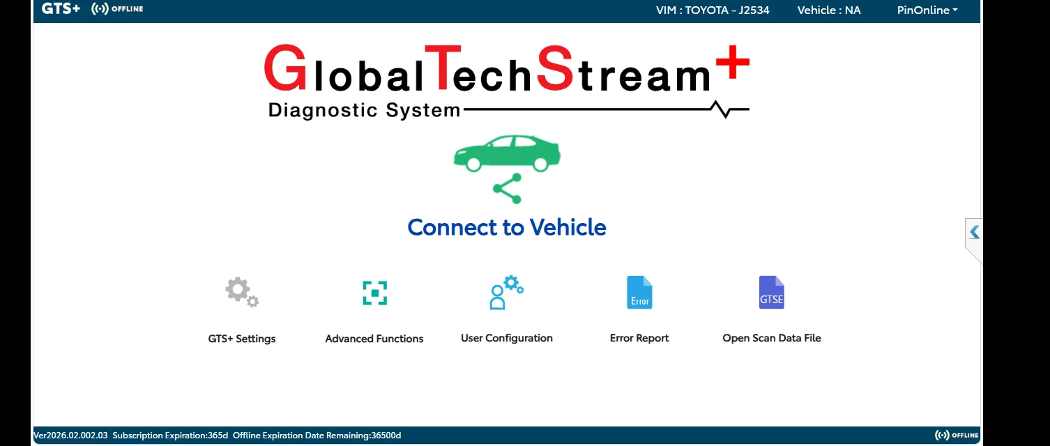 V2026.02 GTS+ Global Techstream+ One Year for Toyota/Lexus PK