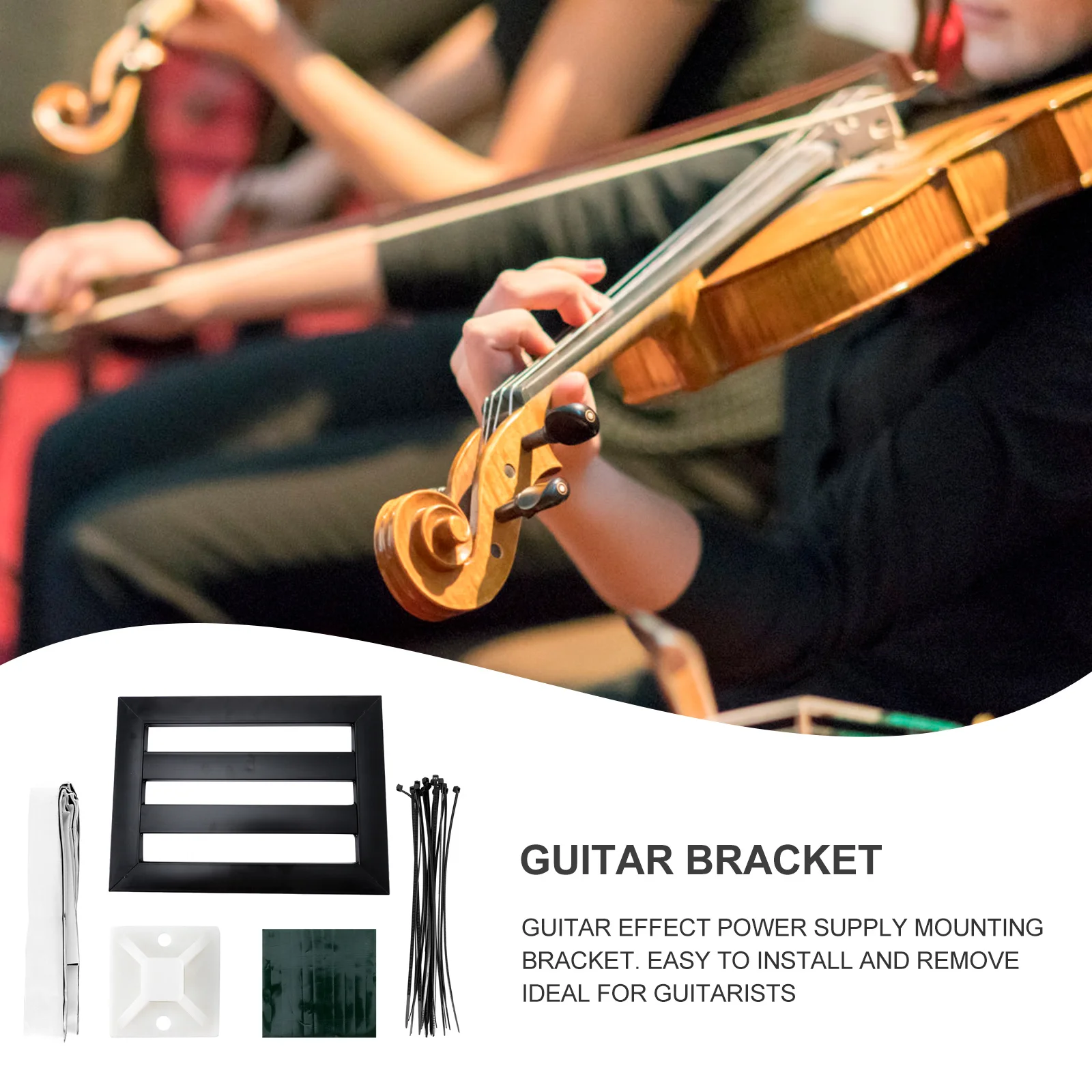 1 satz 1 Set Effekt Pedal Board Kit Heavy Duty Rost Beständig Dual Gitarristen Pedalboard Mit Tie Loop Gitarre Zubehör