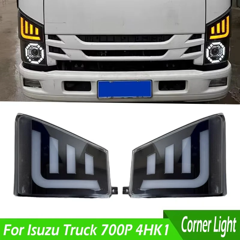 1 par de luces antiniebla LED de 12-24V, luz de esquina lateral, lámpara de circulación diurna para camión Isuzu 700P 4HK1 KV100 KV600 8-97585172-2 8-97585173-2