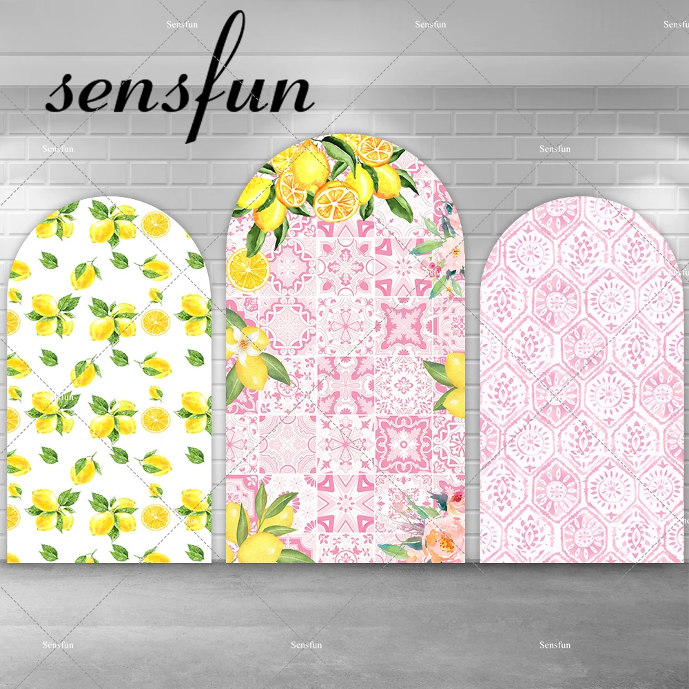 

Morocco Mediterranean Arch Backdrop Baby Shower Background Yellow Lemon Pink Arch Chiara Party Girl Birthday Wedding Decor
