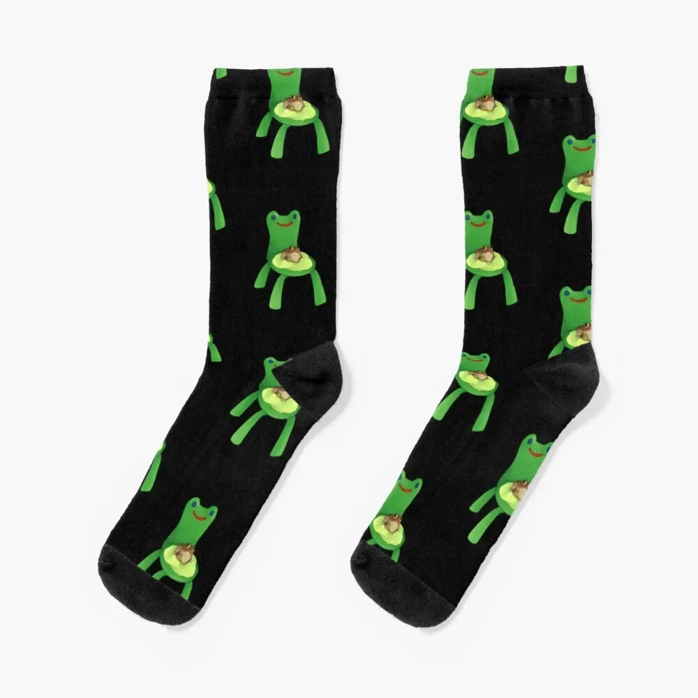 

Toad on Froggy Chair Socks set Stockings compression hip hop Socks Ladies Men's