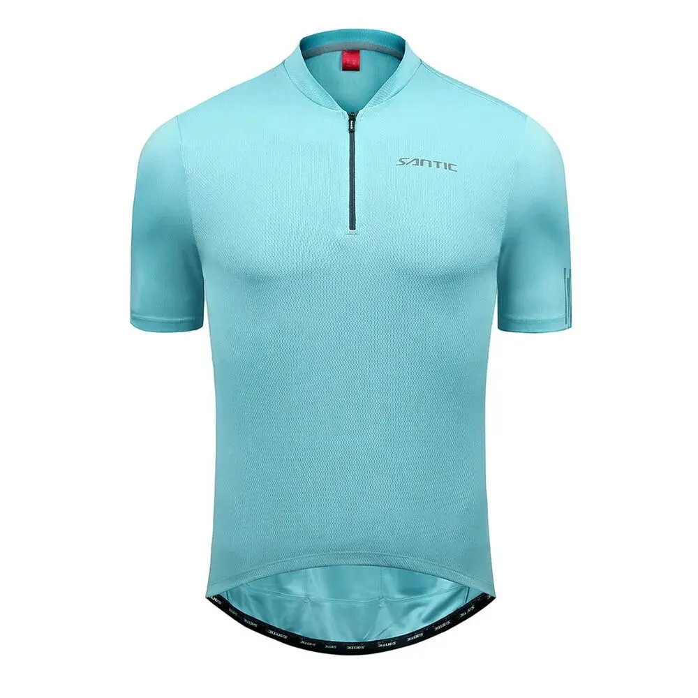 Santic Cycling Jersey Men Bike Shirt MTB Cycling Clothing Comfortable Breathable