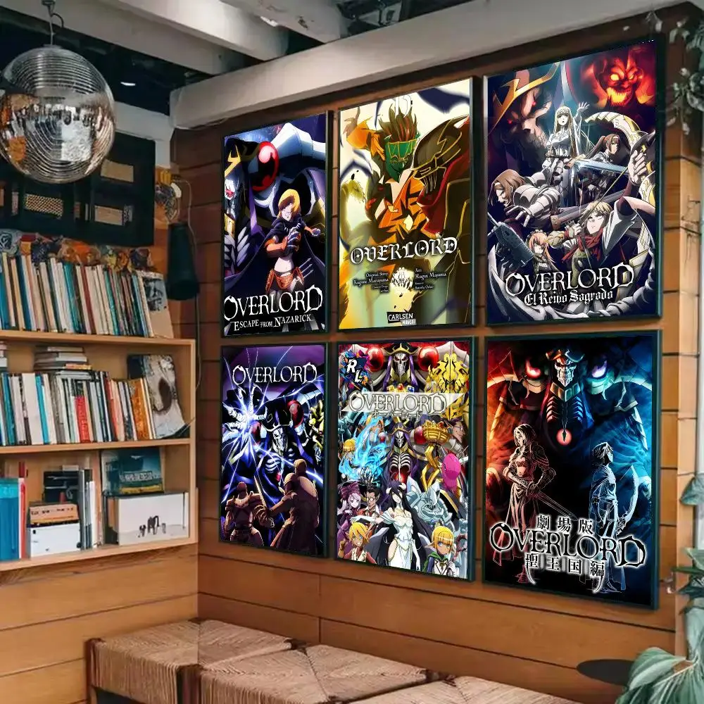 O-OVERLORD Poster Sticky Painting Prints Wall Art Waterproof Home Living Bed Room Bar Cafe Aesthetic Decor
