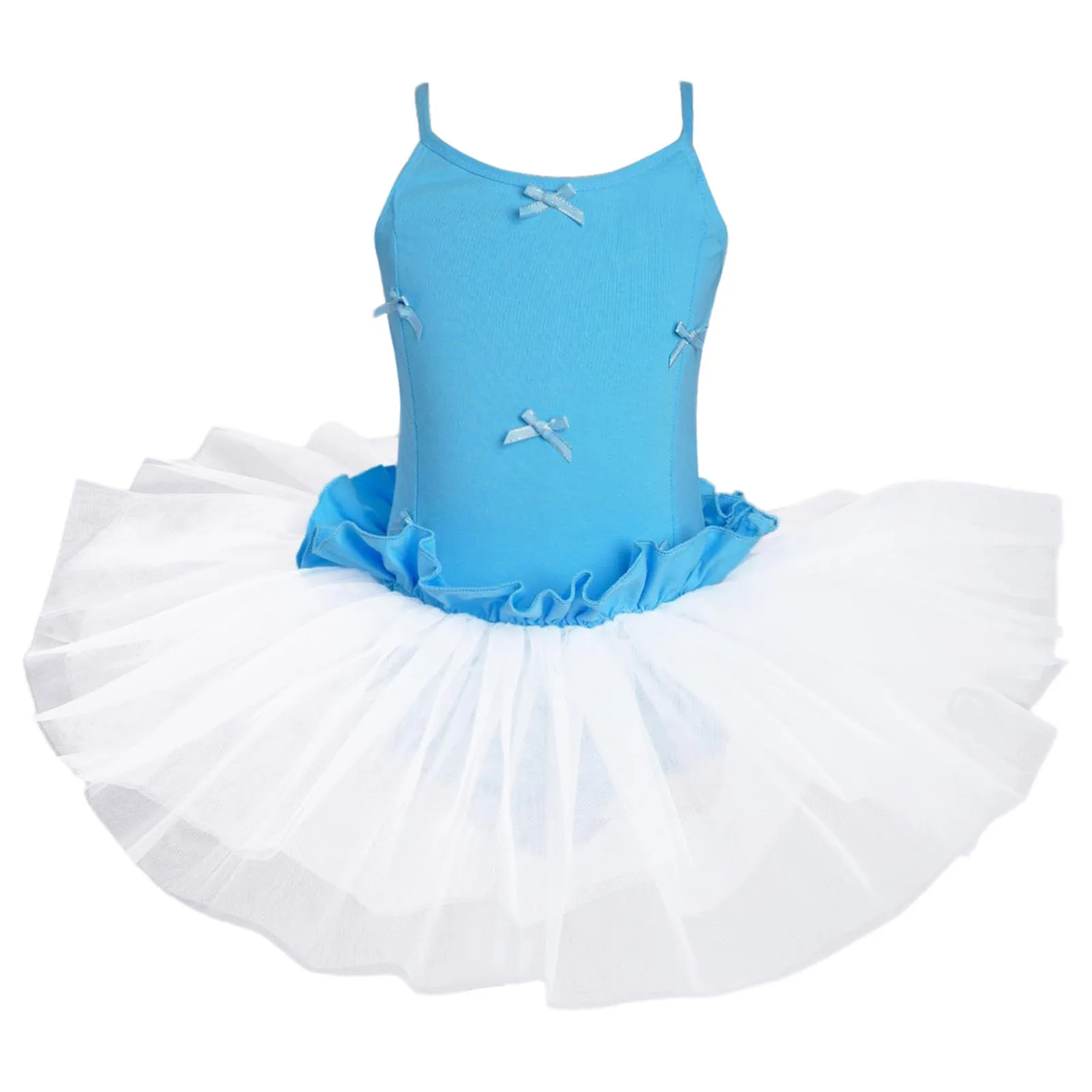 

Kids Girls Tutu Swan Ballet Dance Dresses Cute Bowknot Puff Ballet Stage Performance Costume Spaghetti Straps Ruffles Tutu Dress