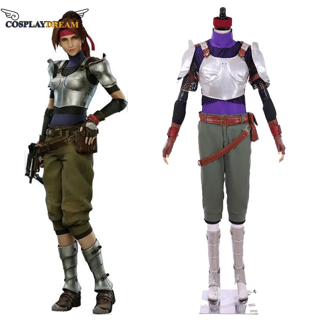 

Final Fantasy VII Remake Jessie Cosplay Costume Halloween Carnival Costumes Adult Women Girls Jessie Battlesuit Set