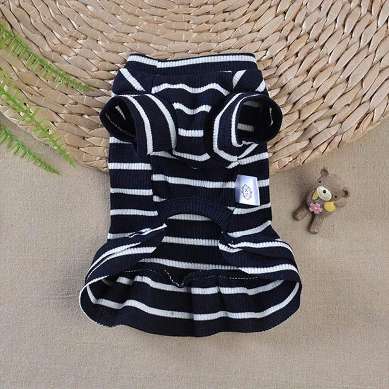 Couple Dog Clothes Puppy Chihuahua Shirts Striped Pet T Shirt Pets Clothing For Small Dogs French Bulldog Bichon Teddy Costume