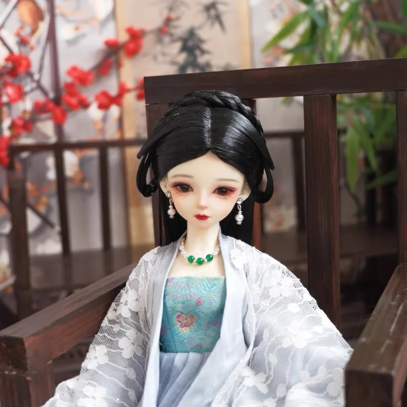 1/6 1/4 1/3 Scale Ancient Costume BJD Doll Wigs Chinese Vintage Long Hair Fairy Wig For YOSD MSD SD13 Girl SSDF Accessories 1901