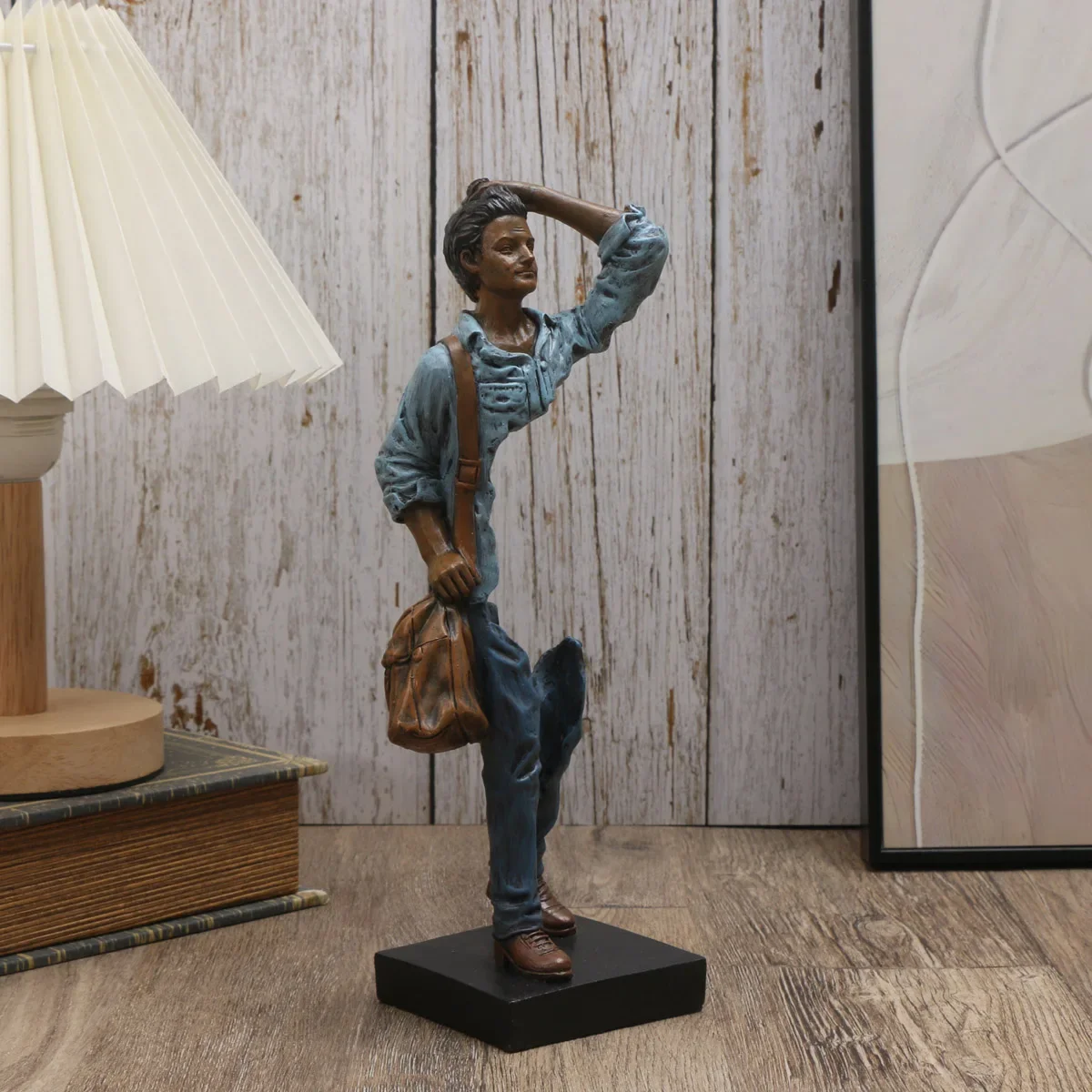 منحوتة المسافر - ديكور راتنج تجريدي للمنزل والمكتب، قطعة متعددة الاستخدامات للاستخدام الداخلي/الخارجي #1