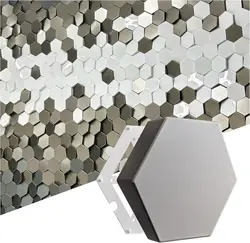 27 Paneles 3D Hexagonales para Revestimiento Interior y Exterior - Medidas 16x14x4,5cm - Accesorios Gaming, Decoracion pared