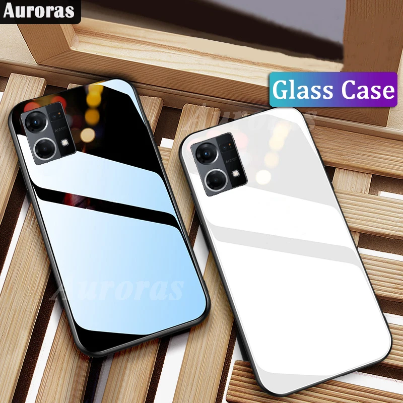 For OPPO Reno 7 4G 7Z 8Z 5G Case Tempered Glass Hard Back Cover OPPO Reno 7 8 Pro Lite 5G Find X5 X3 Pro Case Coques Fundas