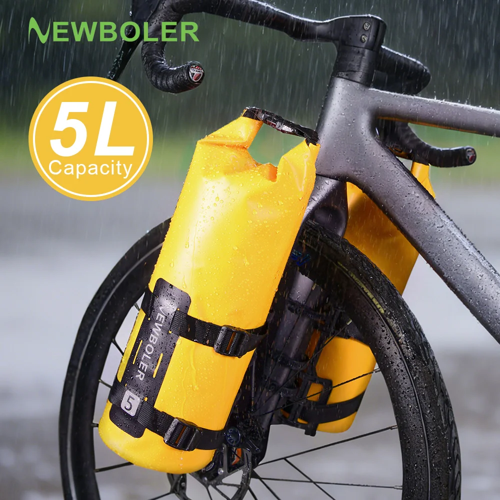 

NEWBOLER 2026 Portable Waterproof Bike Fork Bag 5L Portable Bike Bag Electric Scooter Bag Bicycle Front Bag Bicycle Fork Bag