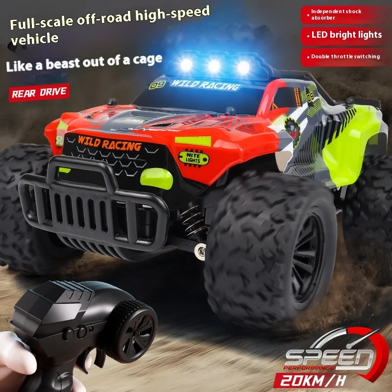 Carro de controle remoto de liga de acelerador proporcional 2.4grc 1:16 escalada de alta velocidade veículo off-road modelo de corrida brinquedo presente de natal